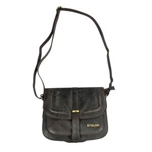 Vintage Estalon Leather Brown Shoulder Bag Purse 100% Leather‎ Y2K